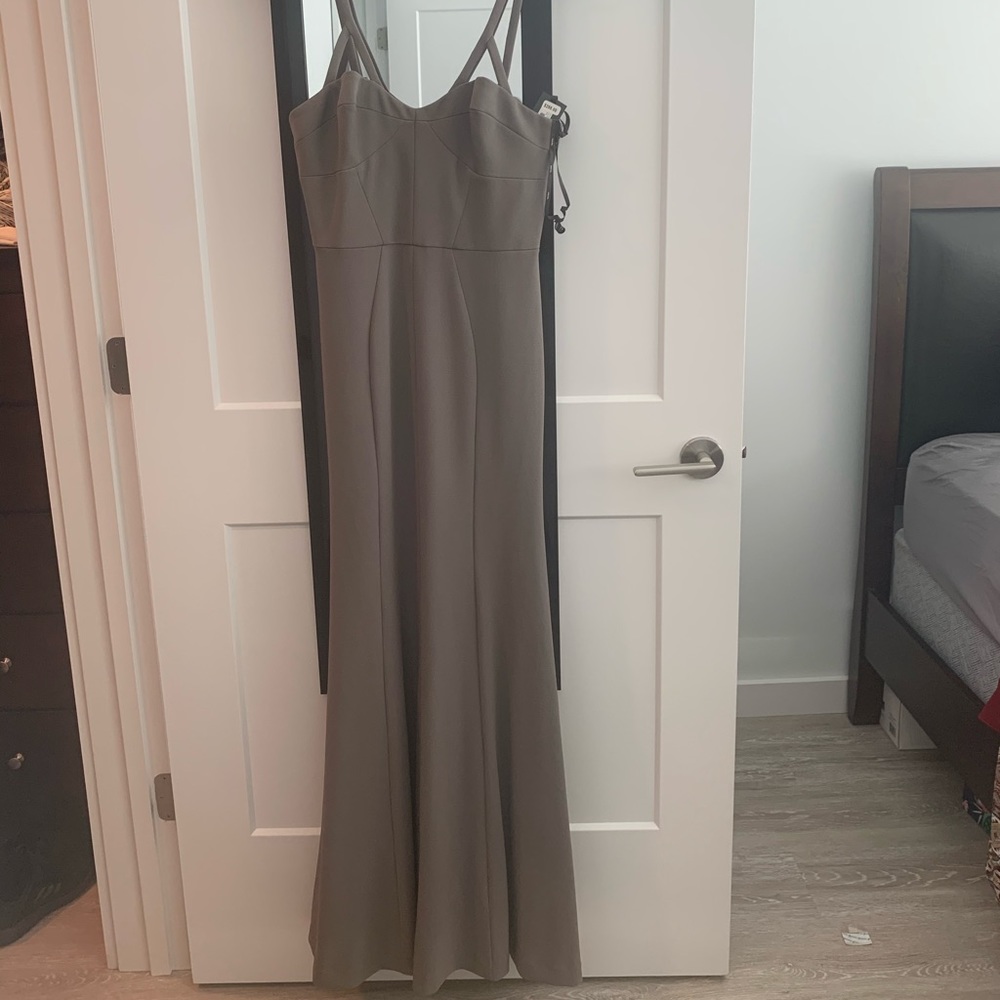 Vera Wang long grey dress